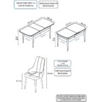 Canisa Concept Eta Serisi 80 x 132 cm Açılabilir Mdf Mutfak Masa Takımı Beyaz Masa 6 Sandalye - Görsel 5