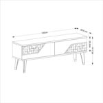 Demonte Dekor 2 Kapaklı Toronto Tv Sehpası Ceviz-Ceviz - Görsel 5