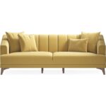 Enza Home Sona 3'lü Yataklı Koltuk, Tay Tüyü - Hardal