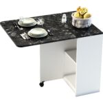 Asra Trend Beyaz & Royal Mermer Katlanır Masa Asra Trend Km-19 - Görsel 6