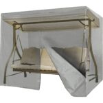 Bundera Casing Gri Bahçe Salıncak Koruma Örtüsü Üç Kişilik Tenteli Yağmur Toz Önleyici Hamak Kılıfı Branda