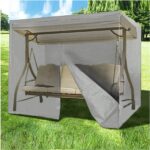 Bundera Casing Gri Bahçe Salıncak Koruma Örtüsü Üç Kişilik Tenteli Yağmur Toz Önleyici Hamak Kılıfı Branda - Görsel 4