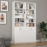 Asra Trend %100 MDFLAM Beyaz Kapaklı Kitaplık K-39