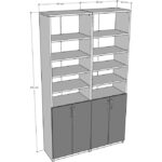 Asra Trend %100 MDFLAM Beyaz Kapaklı Kitaplık K-39 - Görsel 3