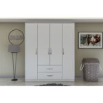 Metalia Smart Line 4 Kapaklı 2 Çekmeceli Gardırop - Beyaz - Görsel 2