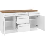 T Designo Tdesigno Agean Mutfak Çekmeceli Alt Modül 180 cm Beyaz Tezgah Dahil - Görsel 2