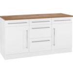 T Designo Tdesigno Agean Mutfak Çekmeceli Alt Modül 180 cm Beyaz Tezgah Dahil - Görsel 3