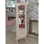 Ayna Denizi Klasik Model Krem Renk Ayaklı Boy Aynalı Takı Dolabı - Görsel 2