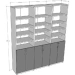 Asra Trend %100 MDFLAM Beyaz Kapaklı Kitaplık K-50 - Görsel 3