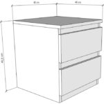 Mbes Mobilya Umut Beyaz Komodin 2 Çekmeceli - Görsel 4