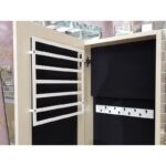 Ayna Denizi Klasik Model Krem Renk Ayaklı Boy Aynalı Takı Dolabı - Görsel 8