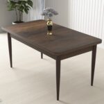 Canisa Concept Arp Serisi, Barok Ahşap Desen 70 x 110 cm  Sabit Mutfak Masası Takımı, 4 Sandalye - Görsel 2