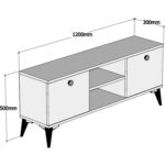 Ferniso Mobilya 120 cm TV Ünitesi Dut - Görsel 2