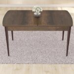 Canisa Concept Nex Serisi, Barok Ahşap Desen 80 x 132 cm Mdf Mutfak Masası Takımı Metal Iskelet, 4 Sandalye Gold Halka - Görsel 3