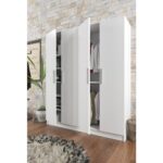 Aeka AE-1059 Milano Beyaz 4 Kapaklı Gardırop 11 Raflı 2 Askılıklı - Görsel 5