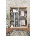 Aeka AE-1059 Milano Sonomo/Beyaz 4 Kapaklı Gardırop 11 Raflı 2 Askılıklı - Görsel 2