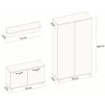 Aeka AE-1075 Poli Vestiyer Takımı 2 Kapaklı Askılıklı Ayakkabılık - Görsel 3