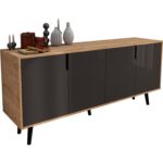 VM VERTEX MOBİLYA Latina Modern Konsol 180 cm Safir Meşe - Antrasit - Görsel 4