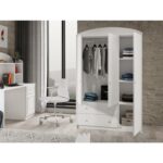 Afilli Lucia Beyaz 3 Kapaklı 2 Çekemeceli Tamamı Mdflam Gardrop - Görsel 3