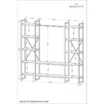 Mobitopya Nilamu Elbise Dolabı / Metal Aksamlı / Atlantik Çam / Açık Dolap / Organizer / Askılık - Görsel 4