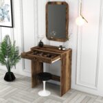 Variant Mobilya Variant Lizbon Mini Makyaj Masası Aynalı - Ceviz / Ceviz - Görsel 4