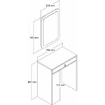 Variant Mobilya Variant Lizbon Mini Makyaj Masası Aynalı - Ceviz / Ceviz - Görsel 5