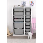 Pratico Çok Amaçlı Oyuncak Dolabı Gri 2D4K8U - Görsel 2