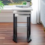 Ceramical ZG3 Metal Ayaklı 3'lü Zigon Sehpa - Beyaz - Görsel 2