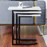 Ceramical ZG3 Metal Ayaklı 3'lü Zigon Sehpa - Beyaz - Görsel 3