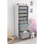 Pratico 7 Sepetli Gri Çok Amaçlı Oyuncak Dolabı - Görsel 3