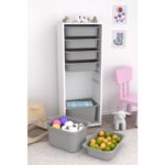 Pratico 7 Sepetli Gri Çok Amaçlı Oyuncak Dolabı - Görsel 5