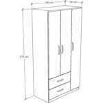 Metalia Gm 851 Home Aynalı 3 Kapı 2 Çekmeceli Gardırop - Görsel 4