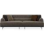 Enza Home Valdera 3'lü Koltuk, Keten Dokulu - Vizon