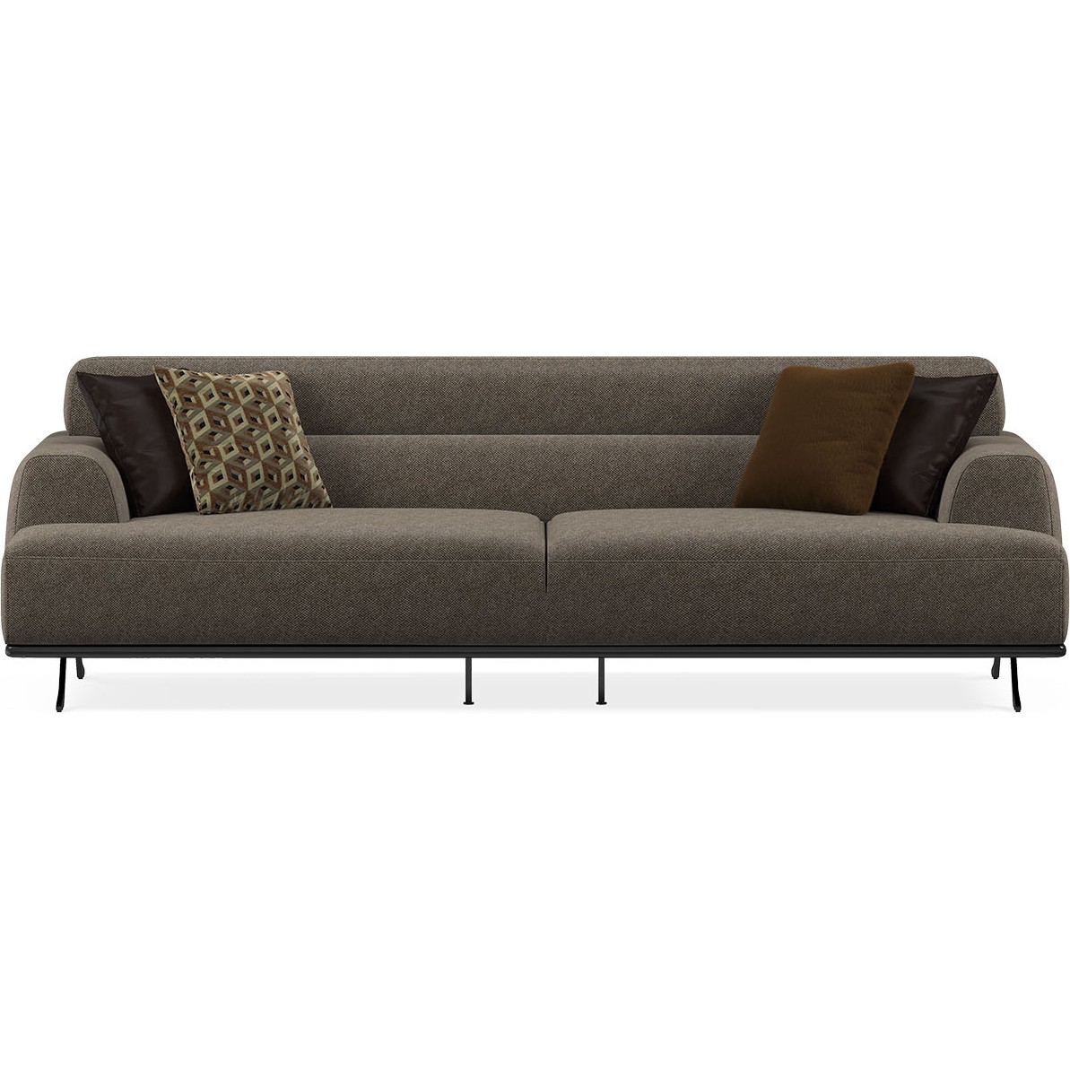 110000347778432.jpg Enza Home Valdera 3'lü Koltuk, Keten Dokulu - Vizon - Görsel 1