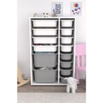 Pratico Çok Amaçlı Oyuncak Dolabı Gri Beyaz 2D4K8U - Görsel 4