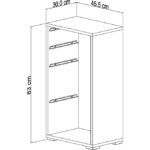 Pratico 2 Büyük 2 Küçük Beyaz Sepetli Oyuncak Dolabı - Görsel 5