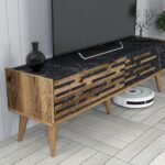 Variant Mobilya Valensiya 140CM Tv Ünitesi ve Orta Sehpa Takımı - Ceviz / Antrasit - Görsel 3