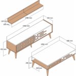 Variant Mobilya Valensiya 140CM Tv Ünitesi ve Orta Sehpa Takımı - Ceviz / Antrasit - Görsel 5
