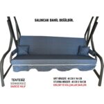 Vip Home Concept Süngersiz(Tentesiz)Salıncak Minder Seti 3 Kişilik Kılıf-Lacivert