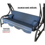 Vip Home Concept Süngersiz(Tentesiz)Salıncak Minder Seti 3 Kişilik Kılıf-Lacivert - Görsel 2
