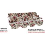 Nelson Süngersiz(Tentesiz)Salıncak Minder Seti 3 Kişilik Kılıf-Ingiliz Gülü