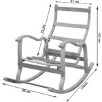 Evoke  Lüx Ahşap Çift Minderli Çift Cepli Sallanan Sandalye - Görsel 5