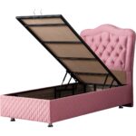 Setay Camelli İkili Set Tek Kişilik Baza Başlık - Pembe - Görsel 2