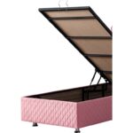 Setay Camelli İkili Set Tek Kişilik Baza Başlık - Pembe - Görsel 4