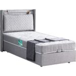 Setay Zagreb İkili Set Tek Kişilik Baza Başlık - Açık Gri - Görsel 4