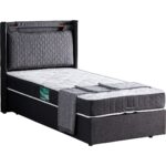 Setay Zagreb İkili Set Tek Kişilik Baza Başlık - Antrasit - Görsel 4