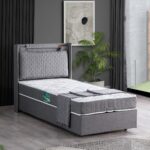 Setay Zagreb İkili Set Tek Kişilik Baza Başlık - Gri