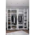 Bofigo 6 Kapaklı 16 Raflı Gardırop Elbise Dolabı 6 Kapaklı Gardırop Beyaz - Görsel 2