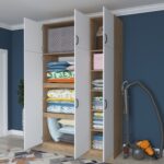 Rani BA104 Yüklük 6 Kapaklı 10 Raflı Yatak Yorgan Yastık Saklama Dolabı Sepet Ceviz - Beyaz - Görsel 4