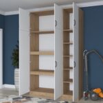 Rani BA104 Yüklük 6 Kapaklı 10 Raflı Yatak Yorgan Yastık Saklama Dolabı Sepet Ceviz - Beyaz - Görsel 5